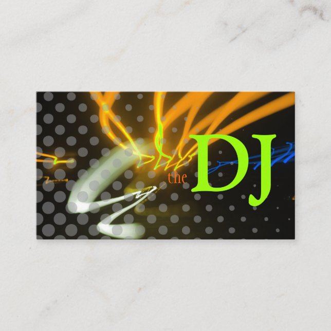Cool / Stylish neon lights/fluorescent orange Business Card (Front)