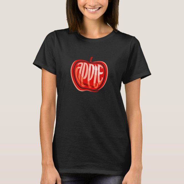 Cool Stylish Red Apple Illustration   Graphic Desi T-Shirt (Front)