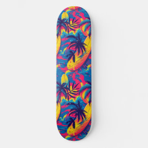 Cool Summer Beach Palm Designed Skateboard