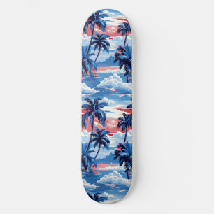 Cool Summer Beach Palm Designed Skateboard