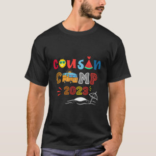 Cool Summer Camping Cousin Camp 2023 Family Vacati T-Shirt