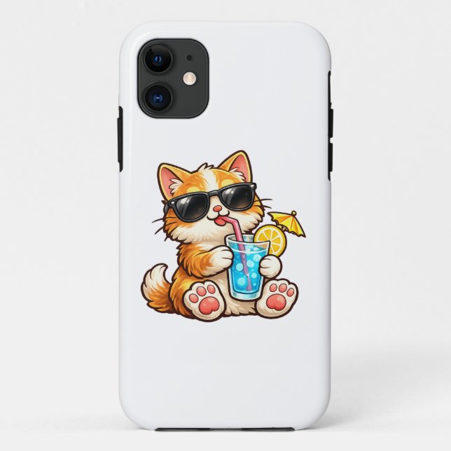 Cool Summer Cat Case-Mate iPhone Case (Back)