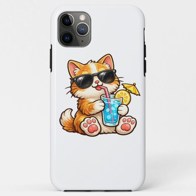 Cool Summer Cat Case-Mate iPhone Case (Back)
