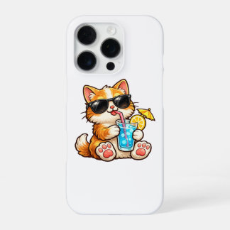 Cool Summer Cat iPhone 16 Pro Case