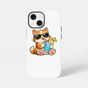 Cool Summer Cat iPhone 13 Mini Case