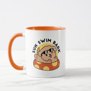 Cool Summer Dog Floating – Cute Puppy Pool Party Mug
