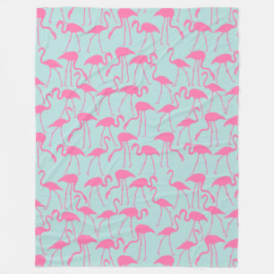 Cool Summer Flamingo Pattern Fleece Blanket