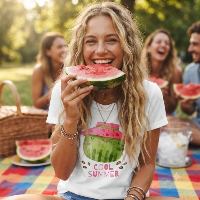 Cool summer & funny watermelon  T-Shirt (Creator Uploaded)