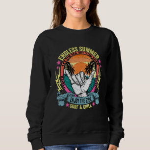 Cool Summer Hang Loose Shaka Hawaiian Quote Slogan Sweatshirt