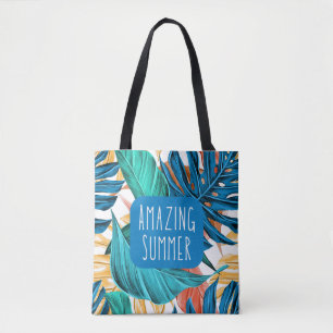Cool summer holiday tote bag