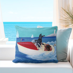 Cool Summer Labradors Painting Cushion