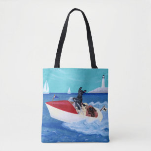 Cool Summer Labradors Painting Tote Bag
