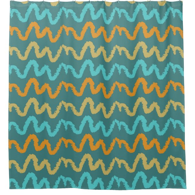 Cool Summer Pattern Shower Curtain (Front)