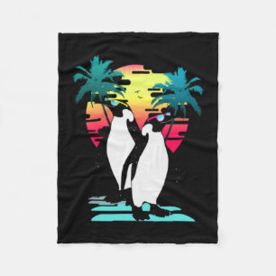 Cool Summer Penguin Fleece Blanket