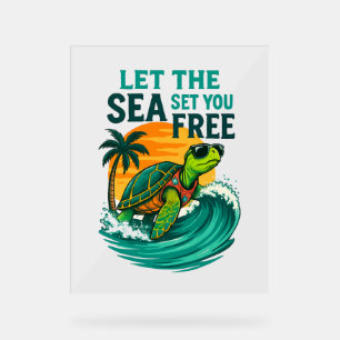 Cool Summer – Sea Turtle Vibes Acrylic Sign