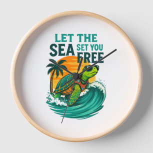 Cool Summer – Sea Turtle Vibes Clock