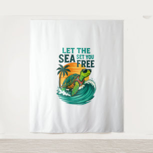Cool Summer – Sea Turtle Vibes Tapestry