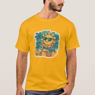 Cool Summer Sun – Retro Beach Vibes T-Shirt