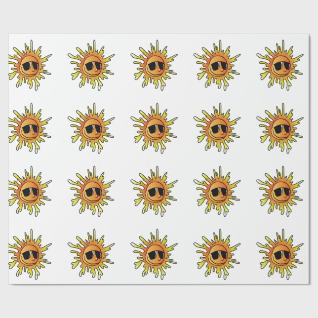 COOL SUMMER SUN WRAPPING PAPER (Flat)