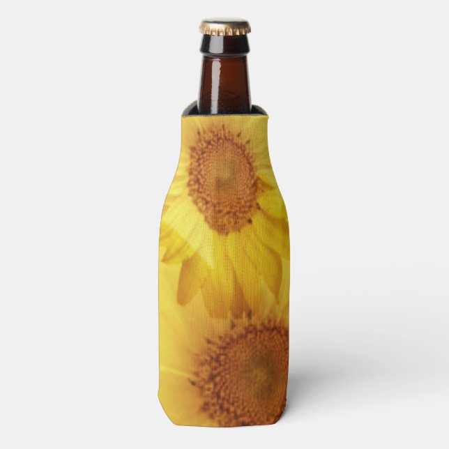Cool Summer Sunflower Bottle Wrap Cooler (Bottle Front)
