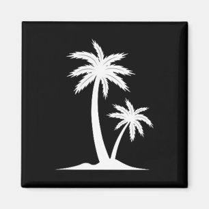 Cool Summer Vacation Men Women Hawaiian Beach Palm Magnet