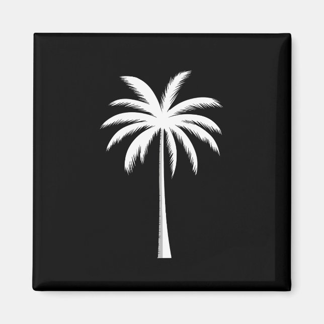 Cool Summer Vacation Sunset Beach Palm Tree Magnet (Front)