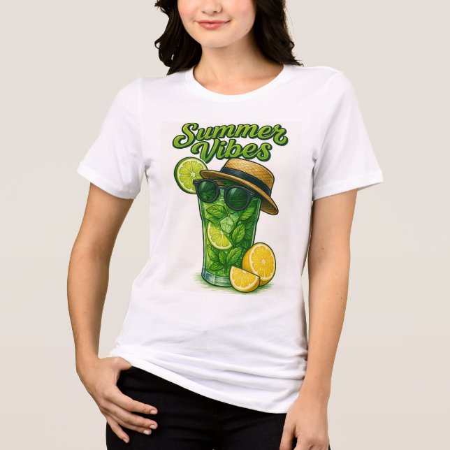 cool summer vibe Tri-Blend shirt (Front)