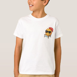 Cool Sun Character Lounging on Beach Chair T-Shirt