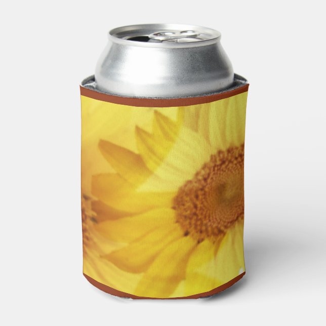 Cool Sunflower Summer Can Cooler (Can Front)