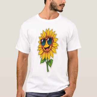 Cool Sunflower Vibes – Summer Nature Aesthetic! T-Shirt