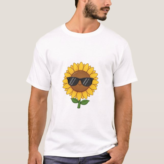 Cool Sunflower Vibes T-Shirt (Front)