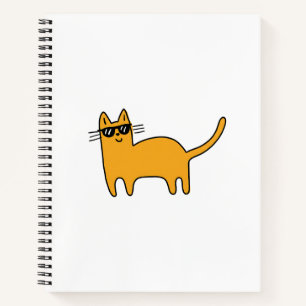 Cool Sunglasses Cat Notebook