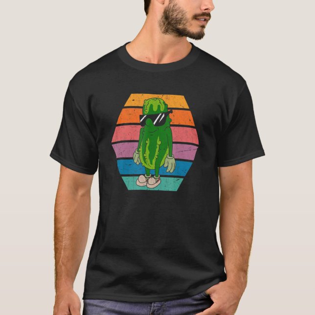 Cool Sunglasses Cucumber Retro Pickle 1 T-Shirt (Front)