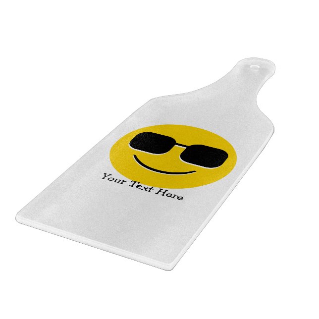 Cool Sunglasses Emoji Guy Cutting Board (Corner)