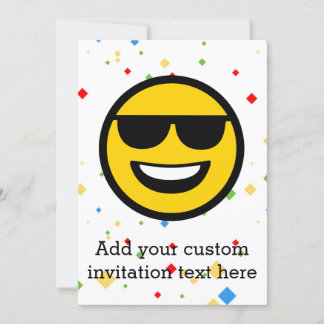 Cool Sunglasses Emoji Invitation