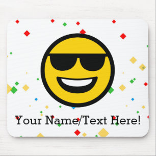 Cool Sunglasses Emoji Mouse Pad