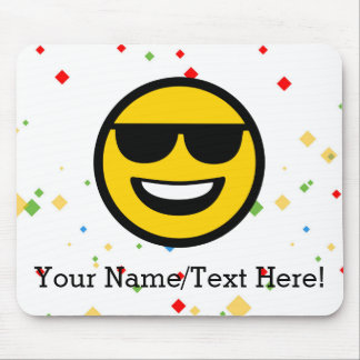 Cool Sunglasses Emoji Mouse Pad
