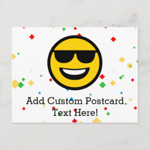 Cool Sunglasses Emoji Postcard