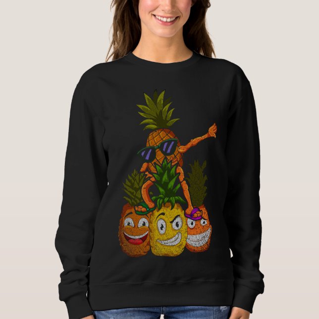 Cool Sunglasses Exotic Summer Fruit Funny Dabbing  Sweatshirt (Front)