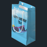 Cool Sunglasses for Granddaughter's Birthday Small Gift Bag<br><div class="desc">Fun sun on cool pink sunglasses with summer sky background for granddaughter's birthday.</div>