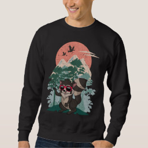 Cool Sunglasses Forest Animal Trash Panda Racoon Sweatshirt