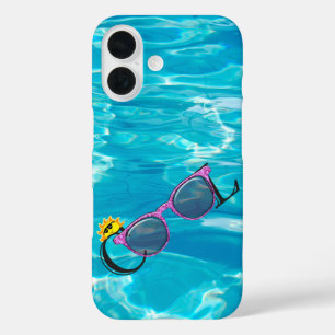 COOL Sunglasses On Pool Water iPhone 16 Case