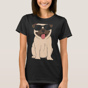 Cool Sunglasses Pug Dude Dog Lover Puppy Kids Boys T-Shirt