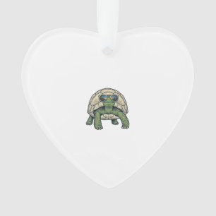 Cool Sunglasses Tortoise Vintage Vector Design_1 Ornament