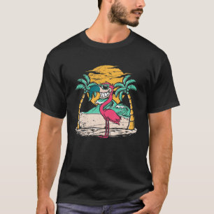 Cool Sunglasses Tropical Bird Animal Funny Pink Fl T-Shirt