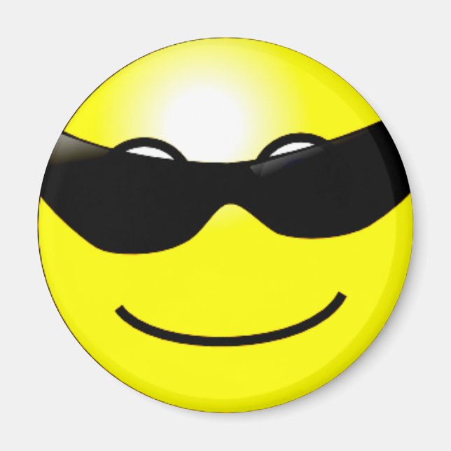 Cool Sunglasses Yellow Face Magnet (Front)