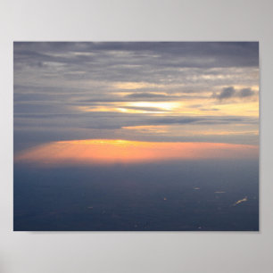 cool sunset in air poster