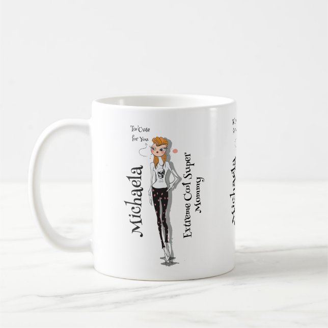 Cool Super Mommy 1 Coffee Mug (Left)
