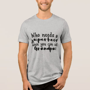 Cool superhero Grandpa word art Tri-Blend Shirt
