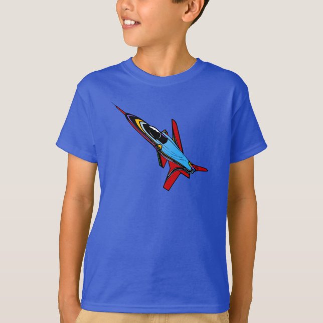 Cool Supersonic Jet-Fighter Design for Kids T-Shirt (Front)